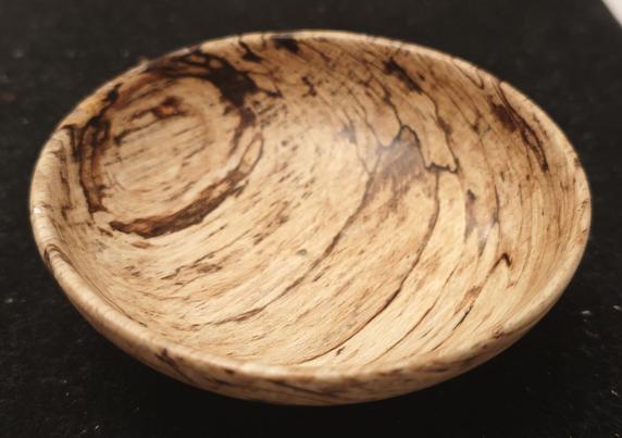 Small turned bowl in spalted beech