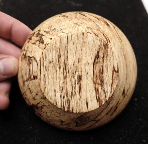 Small turned bowl in spalted beech