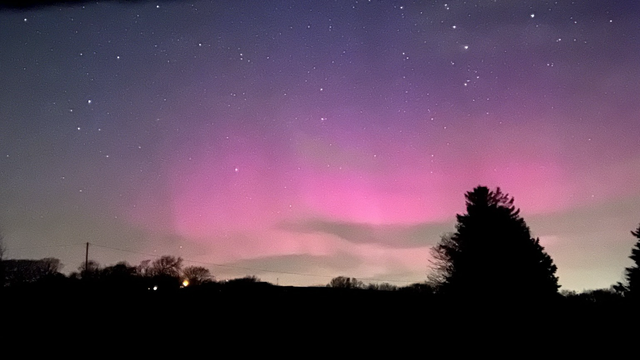 WOWW!! . The Aurora Borealis / Northern Lights ‘emerged epically’ over Courtmacsherry areas in West Cork , Ireland as ‘Easter 2025’ looms!