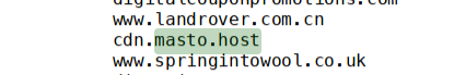 leaked list from Dropsitenews showing that cdn.masto.host is being scraped by Meta