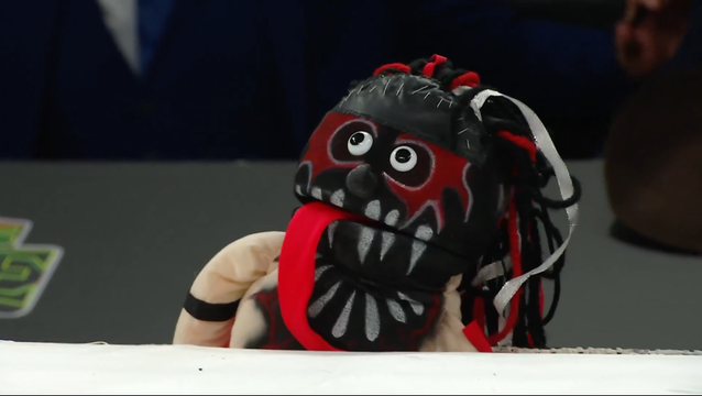 Plush doll named "Demonito" - Which is a plush of Finn Bálor's Demon persona that he used to use. 