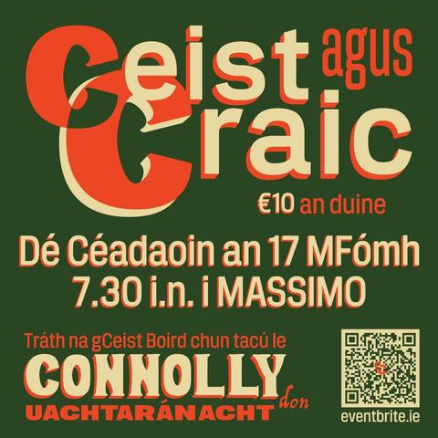 Ceist agus Craic. Table quiz graphic.
