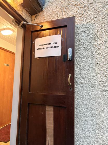 Polling station door