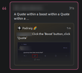 Phanpy showing a quote post
