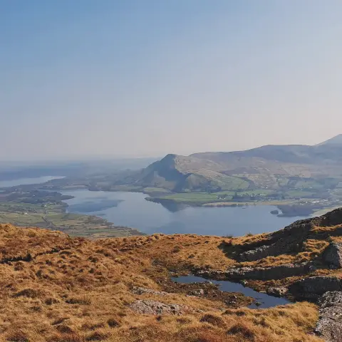 View from the top of Moneenmore in Maam