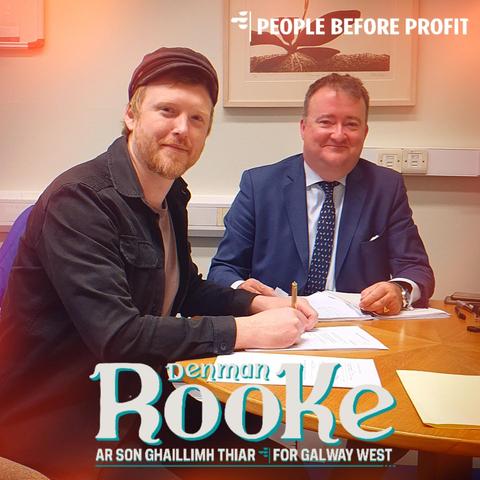 Denman Rooke with the Galway Returning Officer
