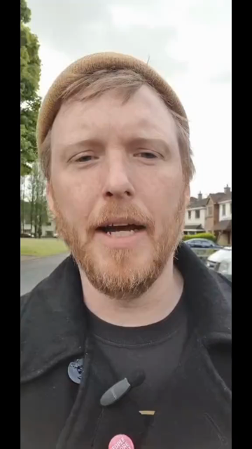 Video of Denman walking and talking about the upcoming public meeting on housing in Ballybane