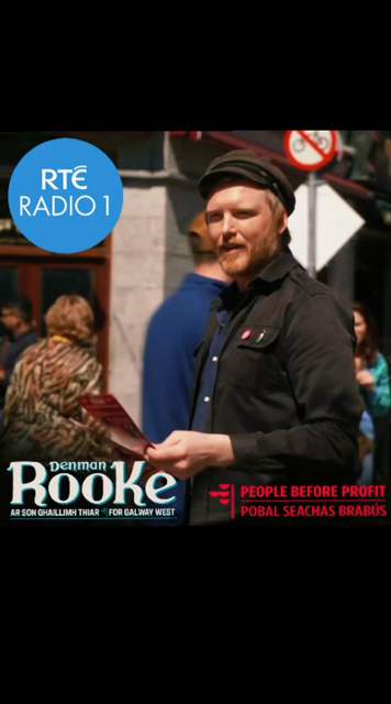 Graphic of Denman Rooke canvassing in Galway City