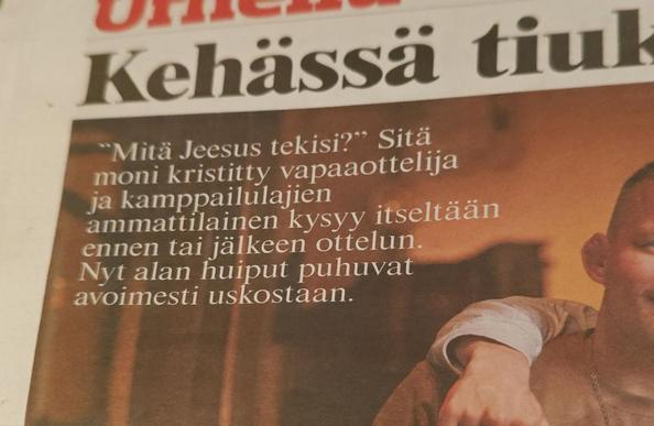 Kuva lehdestä, jossa jutun otsikon alla tuo ajatus.