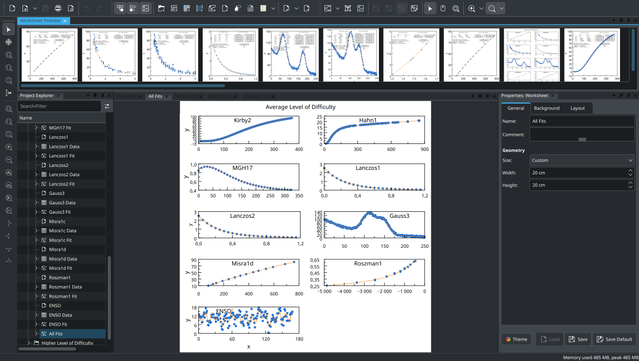 Screenshot showing different types of fits