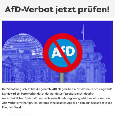 Petitions-Bild "AfD-Verbot jetzt prüfen!"