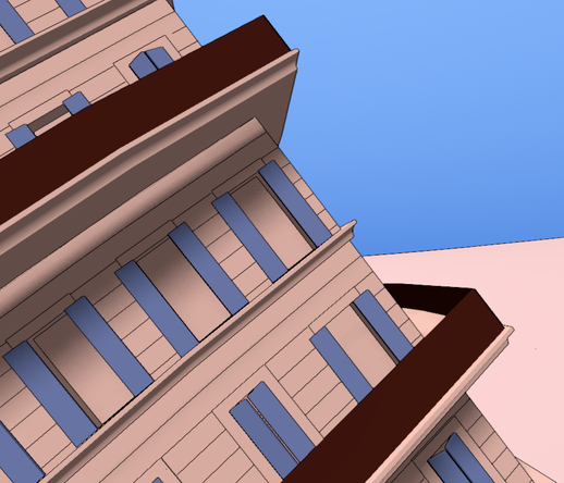 Close-up on balconies
