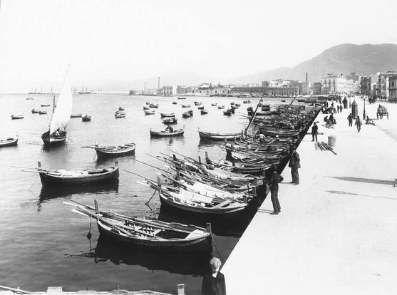 Palermo fine 800', Stradone del Borgo e Cala, oggi Via F. Crispi