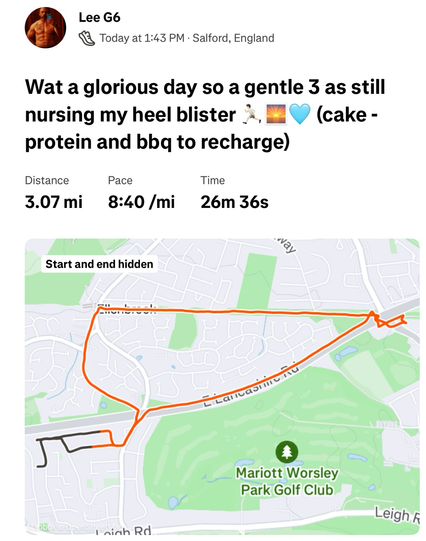 Strava run route