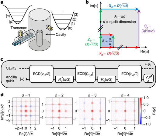 Quantum error correction of qudits beyond break-even
