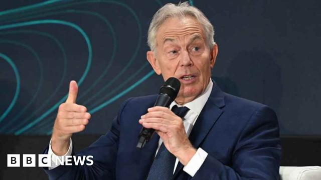 Head and shoulders shot of Tony Blair