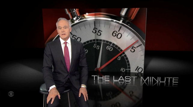 A screenshot of Scott Pelley from the recent 60 Minutes program during which he rebuked CBS' parent company on air, over reported "interference" that led longtime executive producer Bill Owens to resign.