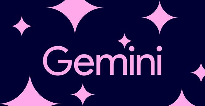 An image showing the Gemini logo on a dark blue background