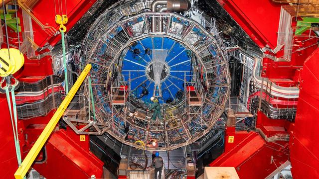 Le détecteur ALICE, spécialisé dans la physique des ions lourds, le 21 janvier 2019 à Genève.