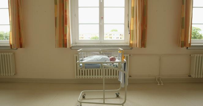 Baby in a crib