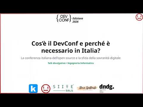 DEVCONF - MERCOLEDÌ MATTINA