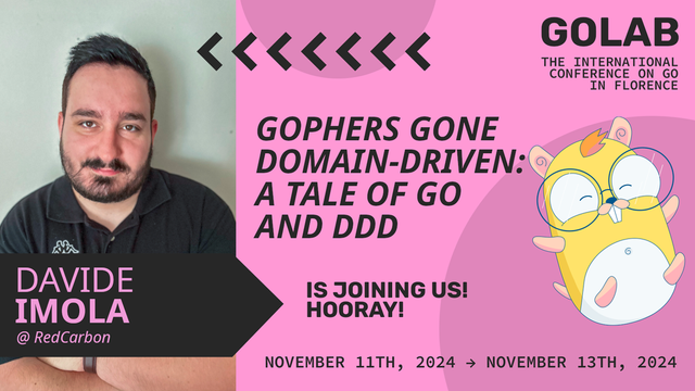 Davide Imola will be at GoLab, the International Conference on Go in Florence, November 11th, 2024 - November 13th 2024 