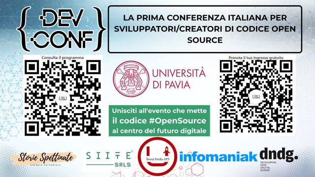 locandina evento devconf.it a Pavia