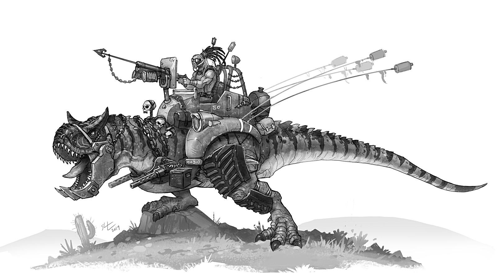 Dinosaurs and Warriors di Shaun Keenan.
