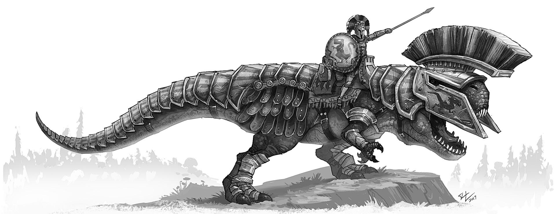 Dinosaurs and Warriors di Shaun Keenan.