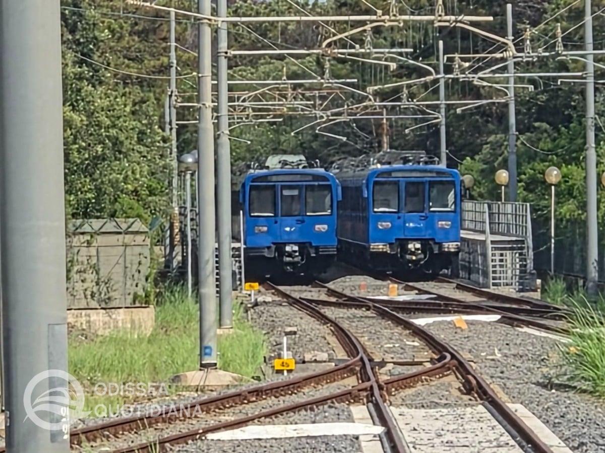 Treni della Roma-Lido alla stazione Colombo. L'immagine rappresenta il lavoro degli operatori di stazione, figure impegnate nell'assistenza al pubblico, nella gestione delle informazioni e nel supporto al regolare svolgimento del servizio ferroviario.