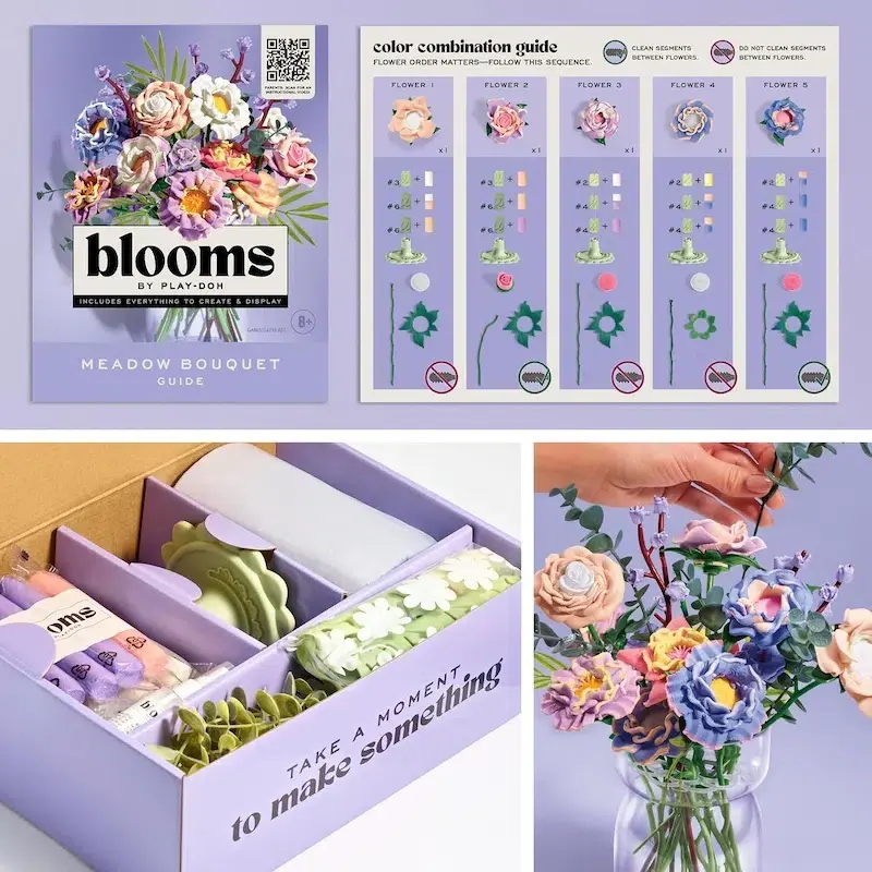 Blooms le decorazioni floreali per adulti di Play-Doh