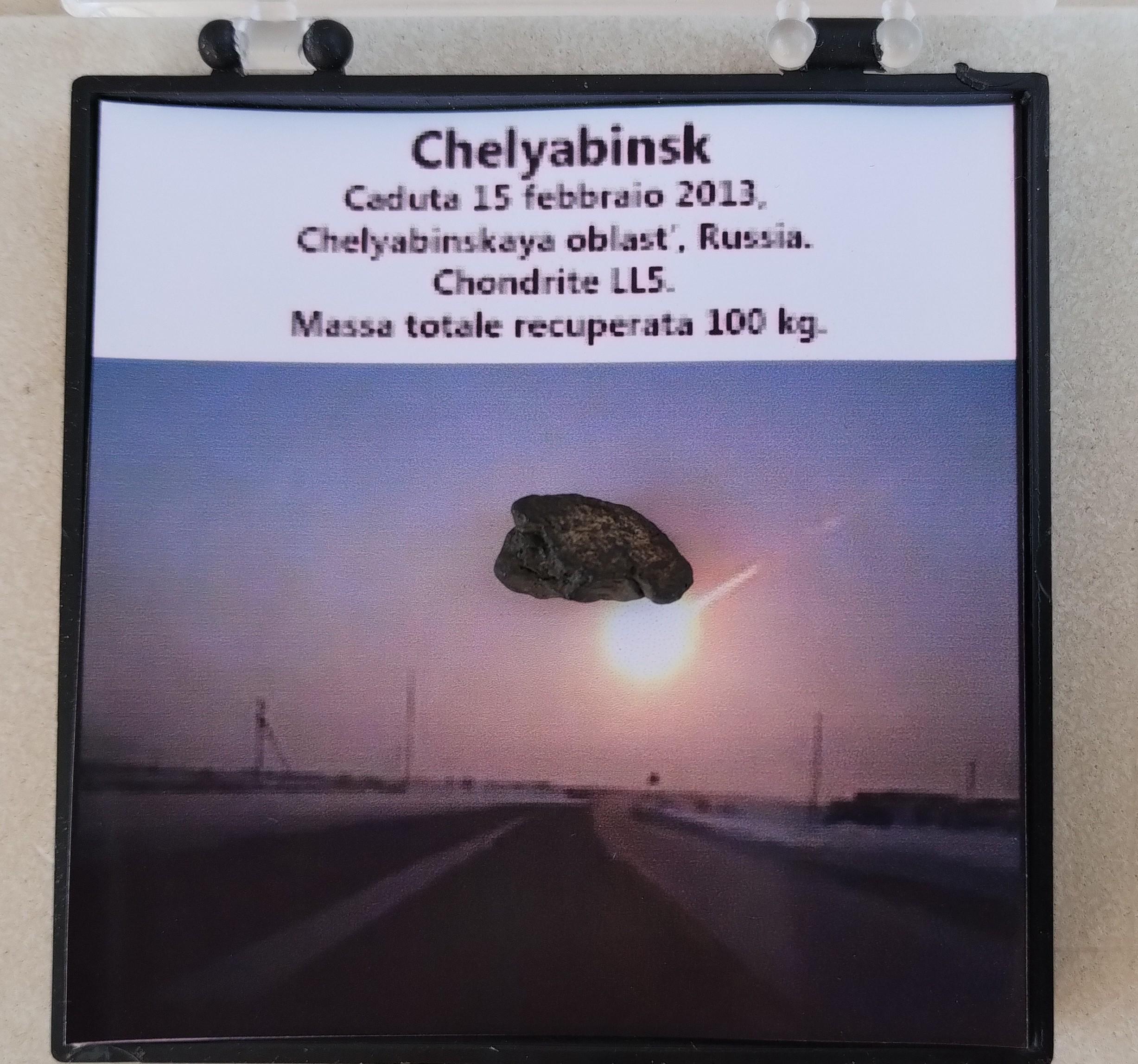 Frammento dell'asteroide caduto in Russia, a Chelyabinsk, nel 2013