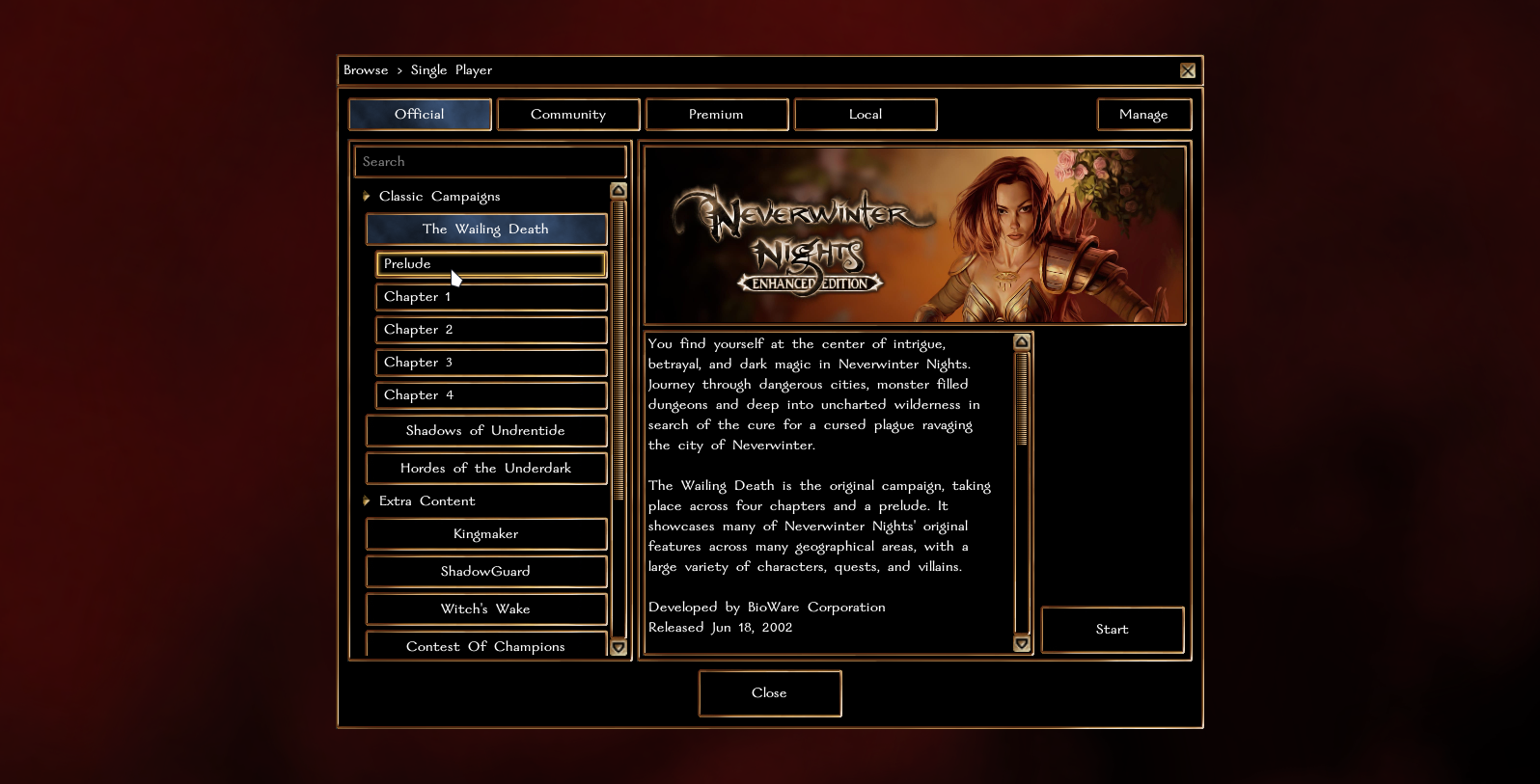Neverwinter 1 sotto GhostBSD e Linuxulator.