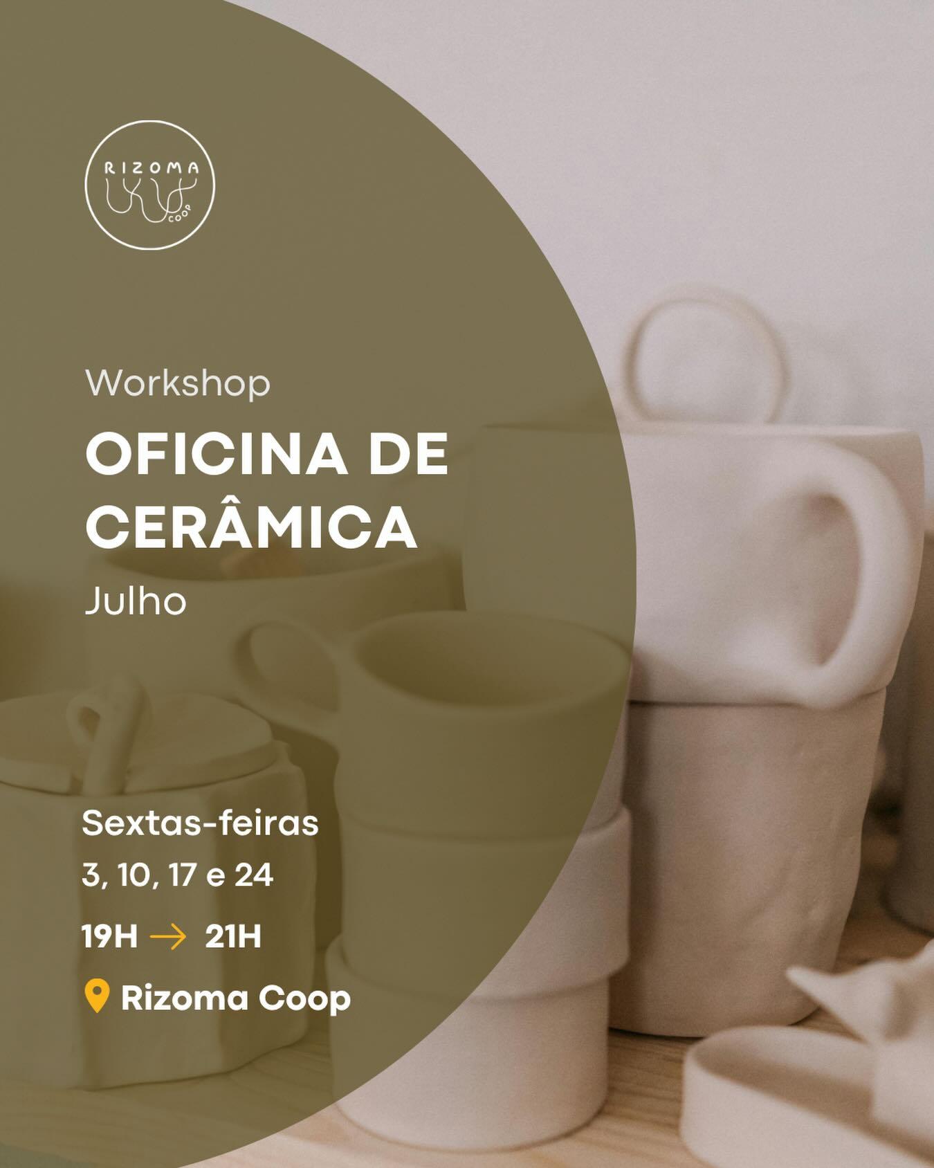 Workshop: Ceramics Workshop
July
Time: Every Friday. 3rd, 10th, 17th and 24th of July. 19:00 - 21:00.
Space: Rizoma Coop
Background image: ceramics cups without glazing