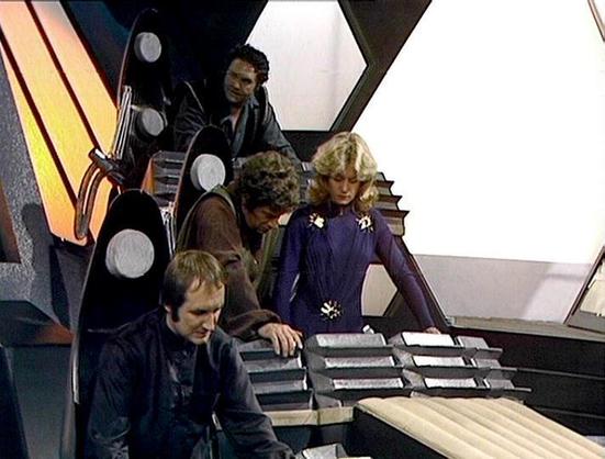 Claude Sonnet 4.0 describes the image as: "This appears to be a scene set aboard the Liberator, the advanced alien spacecraft that serves as the crew's base of operations. The setting shows the ship's distinctive flight deck with its characteristic hexagonal viewports and sleek, futuristic interior design. The scene captures what appears to be a tense moment during their ongoing struggle against the totalitarian Federation. The high-tech control panels and the ship's sophisticated architecture …