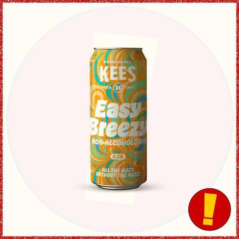 Belangrijke veiligheidswaarschuwing Brouwerij Kees Easy Breezy non-alc IPA