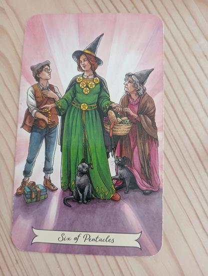 Tarot card 6 of Pentacles