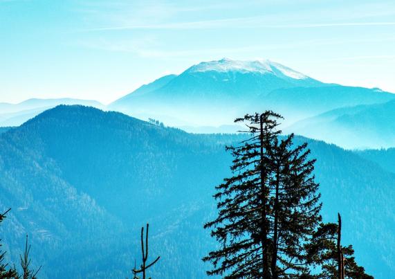 View of the schneeberg from the jochart, lower austria