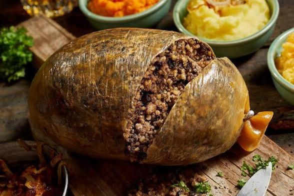 A Scottish haggis. Sounds awful, tastes very nice, costs a small fortune to buy.