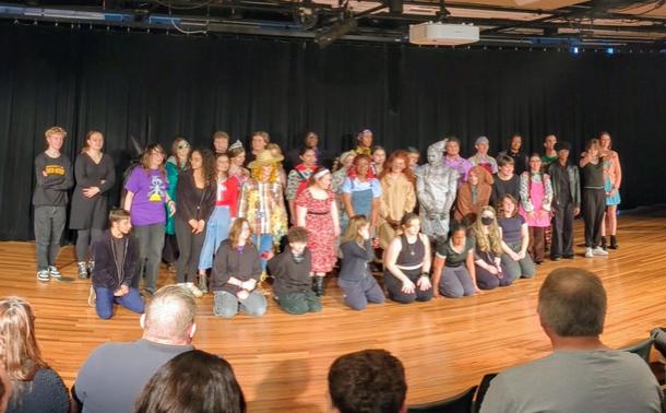 Group of theater students