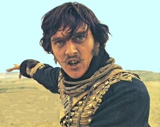 guy with awesome mustache pointing into the desert in an alarmed manner. From: The Charge of the Light Brigade (1968)