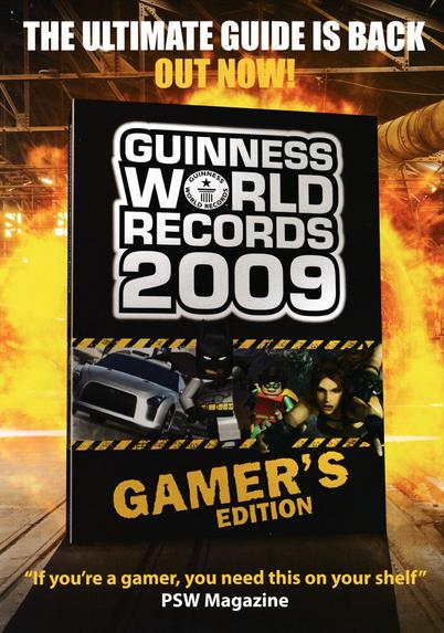 Back cover for GamesMaster 209 - March 2009 (UK), featuring an advertisement for the Guinness World Records 2009 Gamer's Edition book.