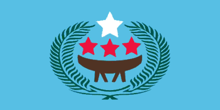Flag of Mauke, New Zealand.