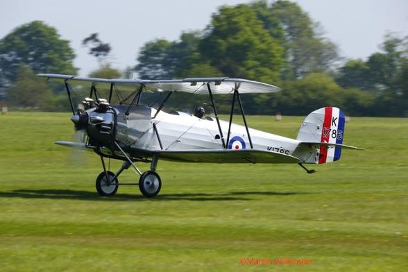 Hawker Tomtit takes off at Old Warden during a Shuttleworth display.