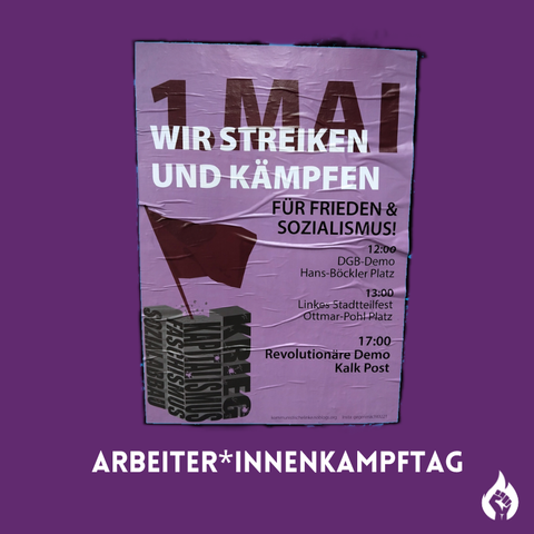 Sharepic mit einem Photo des Plakats zum 1. Mai