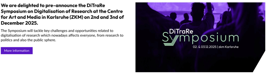 Teaser advertisement for the DiTraRe Symposium 2025, which will be published soon on our web pages....