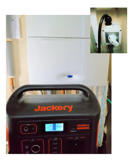 Battery backup for CH boiler electrics