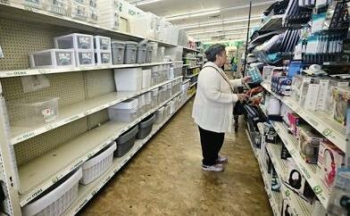 Empty shelves