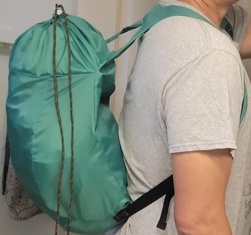 Backpack on someone's back