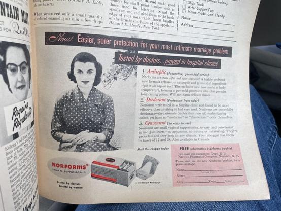 Inside of a 1957 Farm Journal Magazine